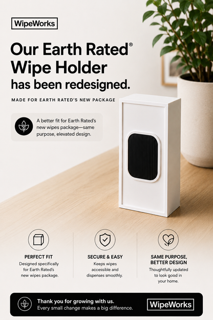 WipeWorks Wall Mount Wipe Holder — Earth Rated 100 Count Compatible